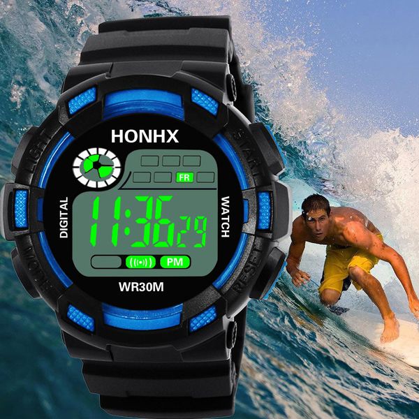 

2018 luxury men analog digital army sport led waterproof wrist watch #8jun05, Slivery;brown