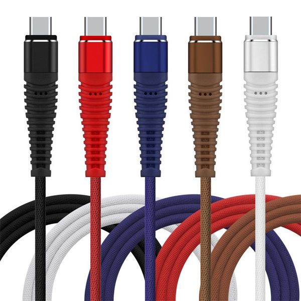 

Stronger braided type c micro u b cable 1m 2m 3m alloy metal fabric cloth u b data charging wire for am ung 6 7 8 9 htc android phone