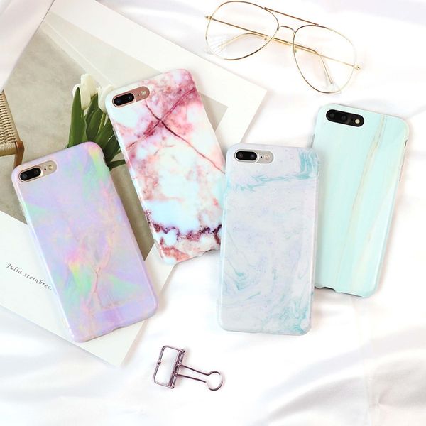 

Granite Marble Texture Pattern Phone Cases For iphone 6 Case For iphone 8 7 6S Plus Back Cover Fashion Soft IMD Cases Capa