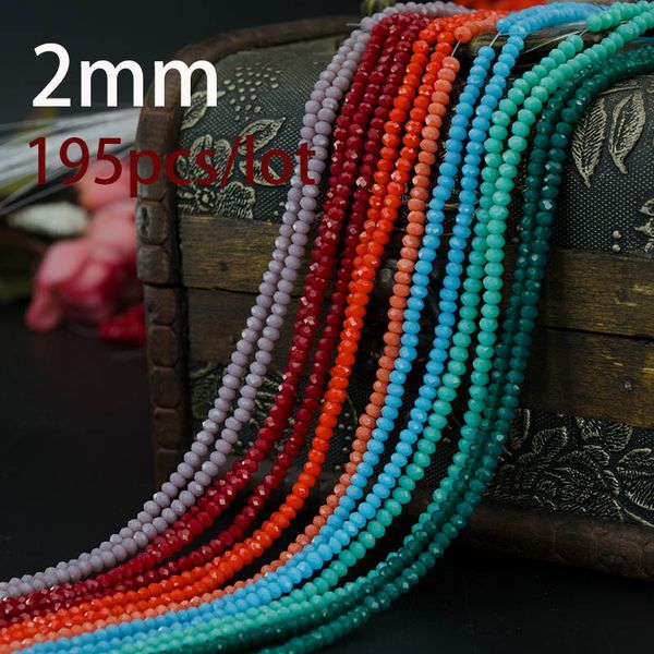 

multi color 2mm 195pcs bicone crystal beads cut faceted round glass beads,bracelet necklace jewelry making diy