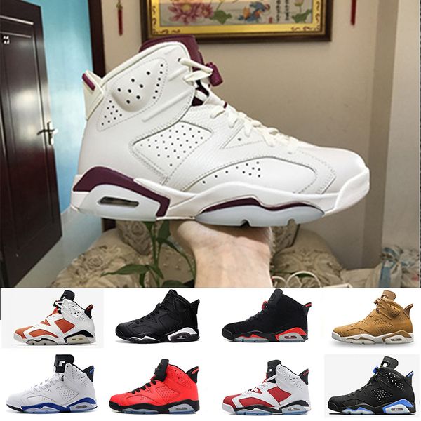 

sports blue 6 wheat infrared black gat orade basketball shoes men maroon carmine sports blue alternate black cat sneaker size 41-47