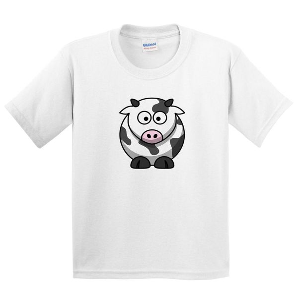 

children's cow t shirt - boys or girls animals teet shirt cotton men short sleeve tee shirts black style, White;black