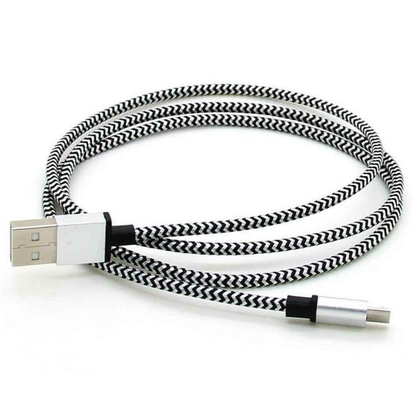 3m 10ft Colorato Micro 5 Pin Cavo USB Cavo di alluminio Data di alluminio Cavo caricatore per Sync per Sumsung Galaxy HTC Huawei 300pcs / lot