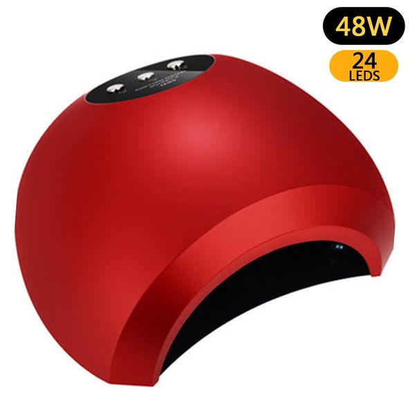 

jewhiteny uv led lamp 48w 24 leds nail dryer for all gels lamp for machicure with 10/30/60s infrared sensing nail art tools
