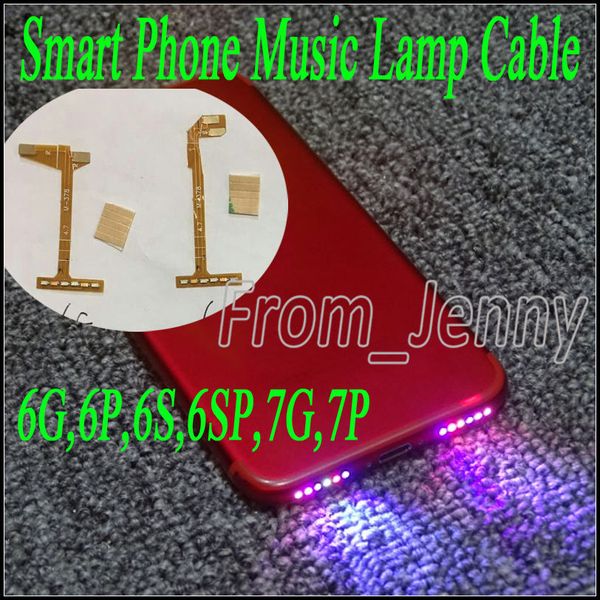 

For iPhone Loud Speaker Glowing Flex LED Music Lamp Line Cable for iPhone 6 6S 6Plus 6S Plus 7G 7Plus Test Before Shipping