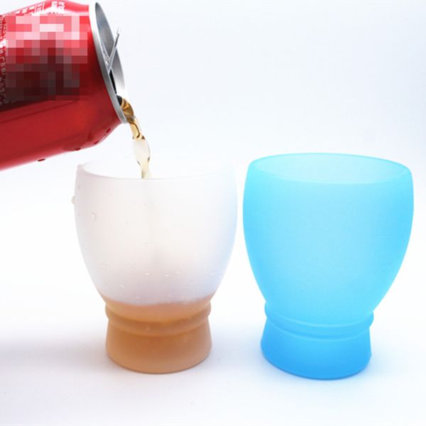 

new portable silicone red wine glass stemless unbreakable stemless beer cups soft water bottles outdoor travel soft drinking cup