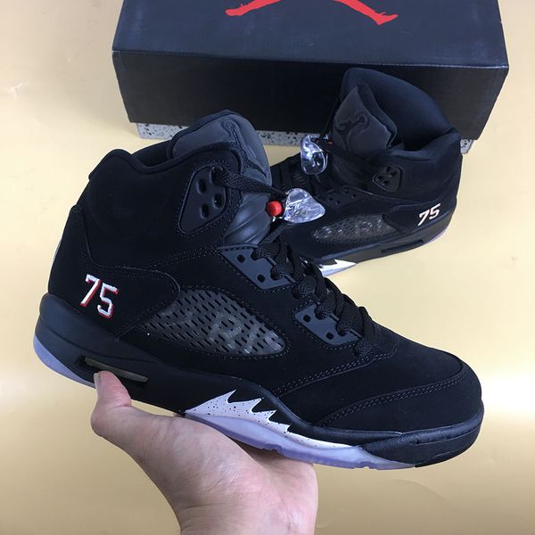

designer psg mens basketball shoes 5 5s black white paris 75 germanic women sports shoes sneakers us size 7-13 with box, White;red