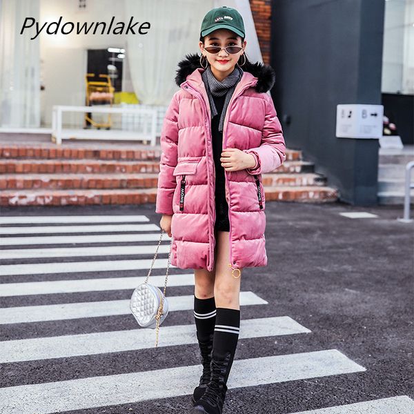 

2018 time-limited promotion winter russion children jacket parkas girls&boys thickening outwear coat kids with hood warm cotton down clothes, Blue;gray