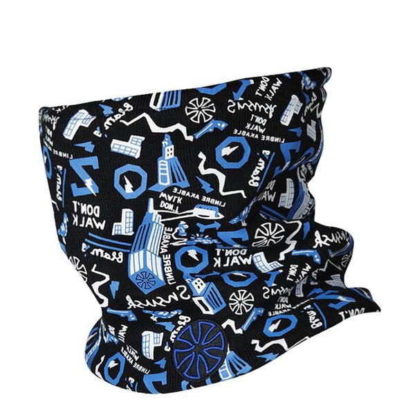 

2018 winter outdoor sport men double-deck polar fleece windproof warm neck ski bicycle loop scarf knitting cycling face mask, Black