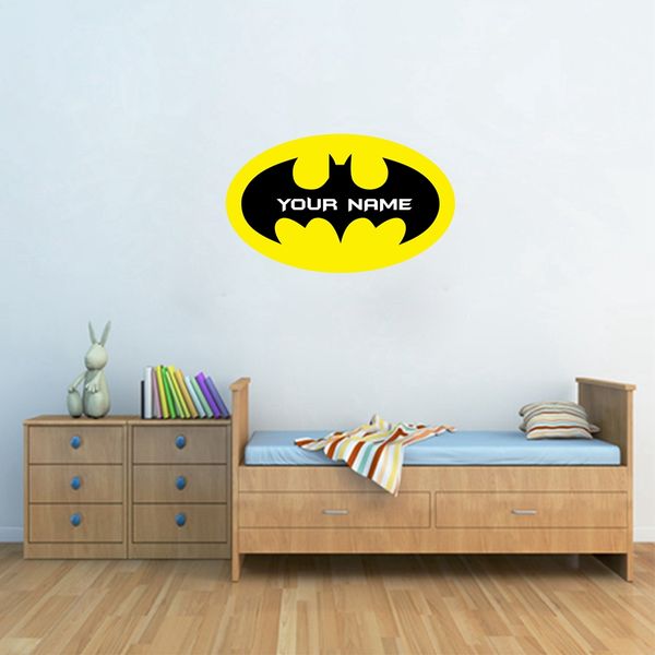 Grosshandel Batman Customized Name Vinyl Wandtattoos Personalisierte Wandaufkleber Mit Jungen Name Fur Kinderzimmer Dekoration Von Totwo3 8 91 Auf