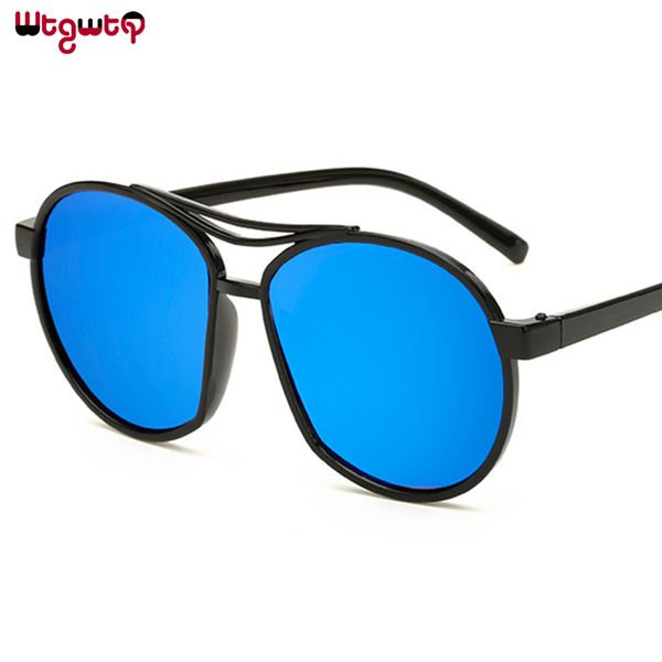 

wtgwtq fashion women sunglasses red mirror lenses vintage rivets plastic frame pilot sunglasses women goggles sun glasses shades, White;black