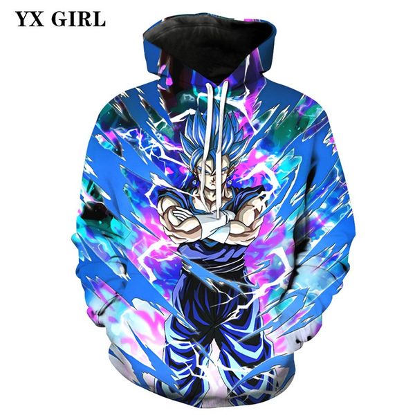 

3d Z Hoodies Men's Goku Printed Hoodie Pocket Pullovers Dragonball Sweatshirts With Hat Dropshipping