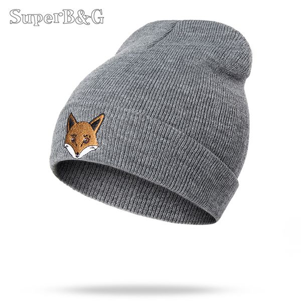 

superb&g new arrival autumn winter hat women men knitting cotton skullies beanies hats print cat hedging cap gorros