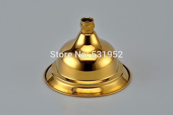 15,2 cm hochwertiger Regentropfen-Duschkopf aus Messing mit Gold-Finish, klassisches Design, antiker Duschkopf, vergoldet, kostenloser Versand