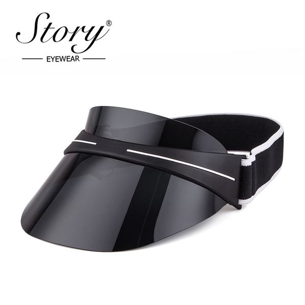 

story fashion oversized shield sunglasses women men summer uv visor lady sun protection sun hat outdoor sunglasses hat s1339, White;black