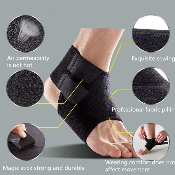 

1 pcs adjustable ok cloth ankle support pad elastic breathable brace badminton basketball football ankle support brace protect, Blue;black