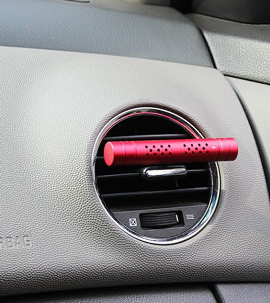 

solid car fragrance perfume high-grade vent car aromatherapy light luxury alloy light fragrance perfume persistent aroma with clip 10pcs