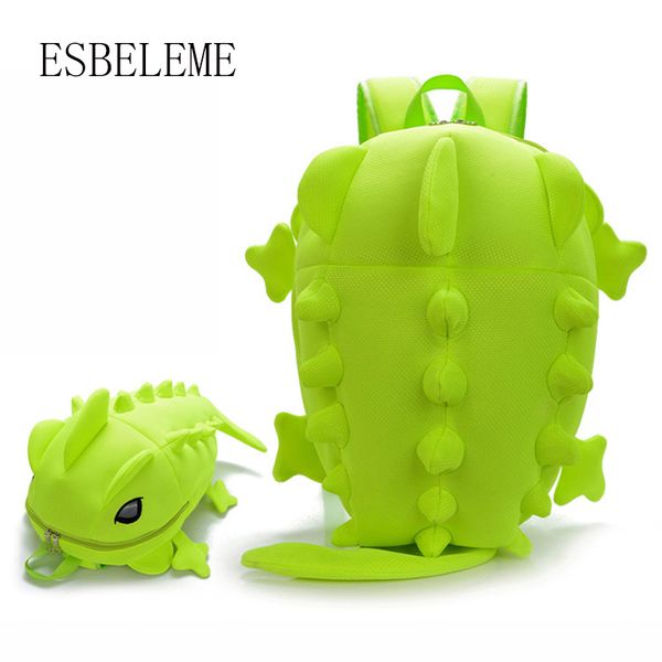 

2018 little boys girls cartoon monster backpack children cotton dinosaur student kids 3d animal school bag yi015