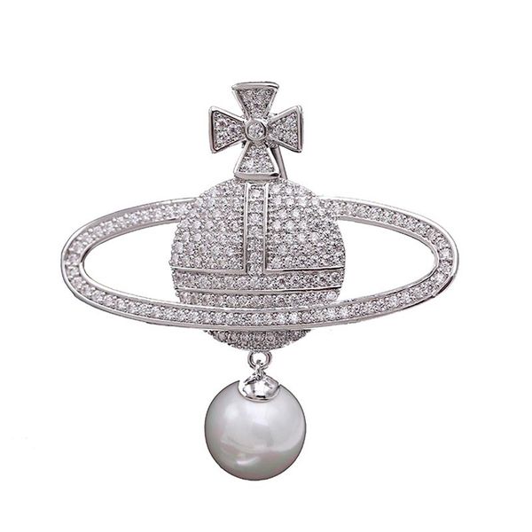 

red trees brand brooches for men new arrival planet shape brooch pins in safety beautiful gift box, Slivery;golden