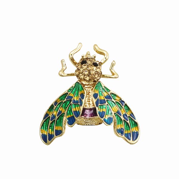 

oneckoha эмалированные зеленая пчела брошь pin горный хрусталь животных паук pin женская одежда аксессуары, Gray