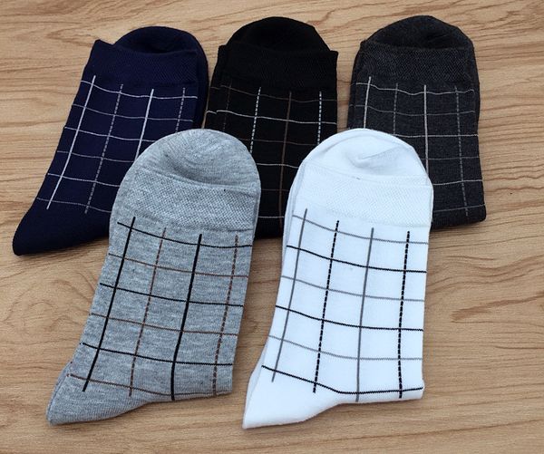 

10pcs /lot quality spring summer men brand socks fashion business men 's socks cotton multi color male classic socks wholesale, Black