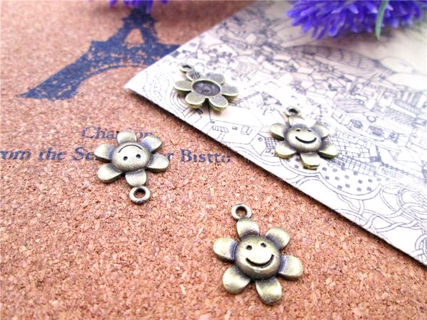 

90pcs--13mm antique bronze two side sideways cross charms diy charms pendants, Bronze;silver