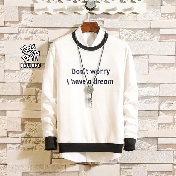 

autumn winter keep warm fashion casual men coat sweater long sleeves men hoodies & sweatshirts men clothing circular collar pullover ay87, Black