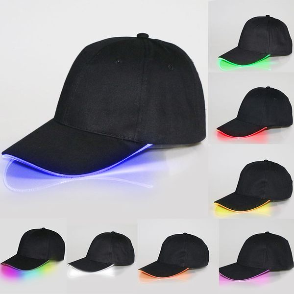 

2018 baseball hats led luminous party fiber optic hat women men hockey snapback basketball ball caps visor tourism xl-594, Blue;gray