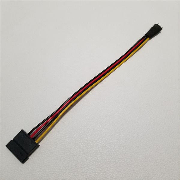 

1 pcs 4pin fdd floppy male to 15pin sata female adapter converter hard drive power cable 20cm