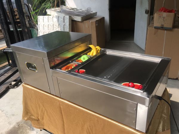 

ent eu usa standard 50*50cm pan counterdeskinstant fry ice cream machine fried ice cream roll machine with refrigerant