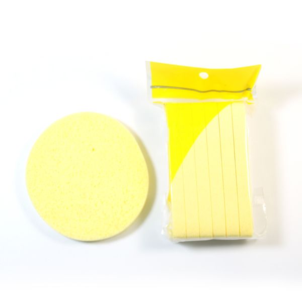 

12pcs/set natural wood fiber face wash cleaning puff cosmetic powder puff seaweed make up sponge for face makeup tool