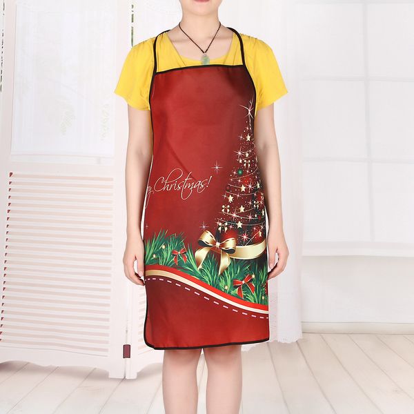 

fashion creative christmas apron women waterproof red soft smooth sleek cuisine vestidos restaurant avental kitchen apron 10.24