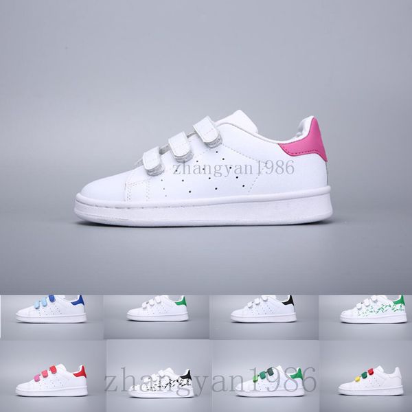 

New arrive zebra stripes Stan Shoes Big Kids Boys and girl Fashion Sneakers Casual Sport Leather Smith superstar Shoes Zapatos