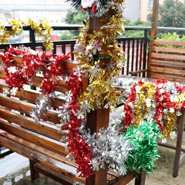 2m Decoração de Natal Bar Tops Fibbon Garland Árvore de Natal enfeites Branco Dark Verde Verde Tinsel Party Fontes