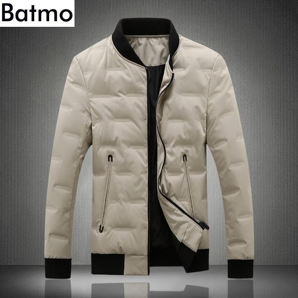 

batmo 2018 new arrival winter velour 80% white duck down jacket men,men's warm beige parkas 208, Black
