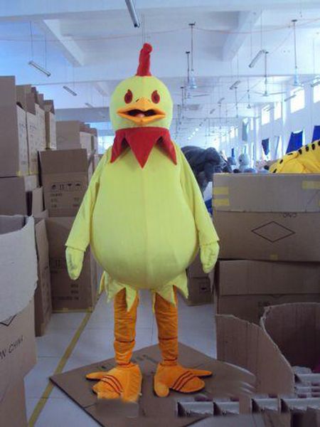 Costume adulto della mascotte del fumetto del vestito operato dal pollo giallo fiero di vendita calda 2018 Trasporto libero