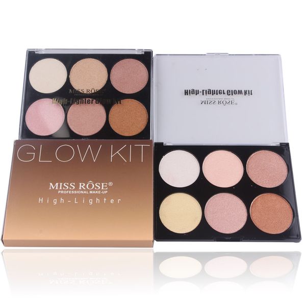 

low price clearance miss rose brand glitter eyeshadow palette makeup waterproof pigments face glow eye shadow