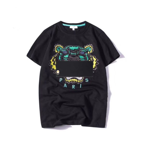 

new fashion men's and women's t-shirts professional summer casual embroidered shirt short sleeve t-shirt s-2xl size, White;black