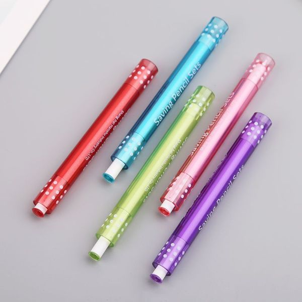 

2pcs durable adjustable lengthener holder pencil extender used for painting drawing tool in school, Black;red
