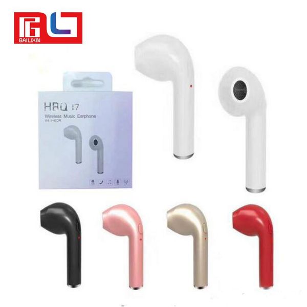 

hbq i7 bluetooth earbud single wireless invisible headset with mic stereo bluetooth earphone for iphone 8