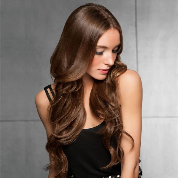 

full lace human hair wigs with baby hair natural wave pre plucked 150 density 9a brazilian 4# lace front human hair wigs, Black;brown
