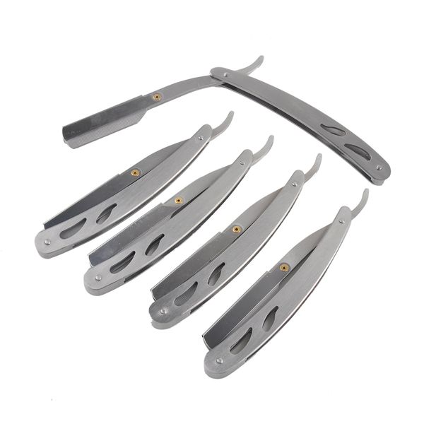 

1set men straight barber edge steel razors folding shaving knife hair removal tools