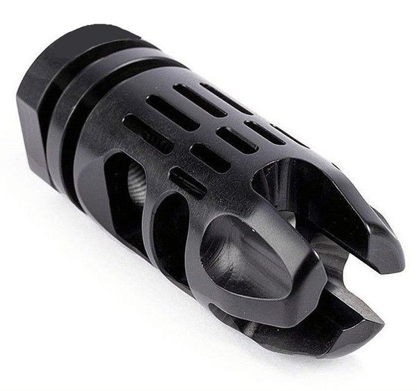 F&N High Performance Thread Stainless Steel1 2x28 Thread .223 5.56 Muzzle Brake Flash with Crush Washer