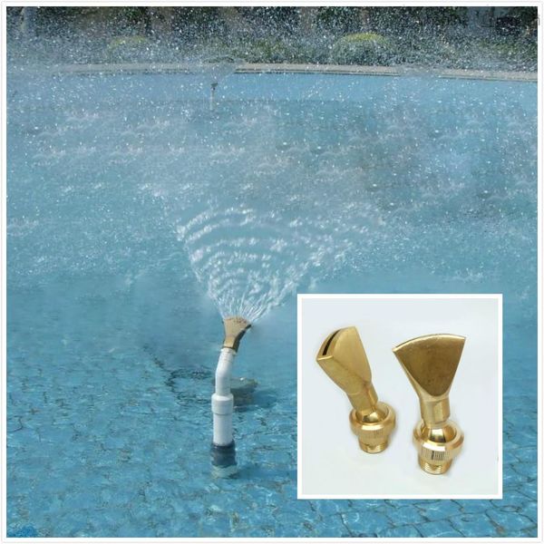 

1/2" dn15 interior 3/4"dn20 exterior thread adjustable fan shape fountain nozzle garden pond supplies