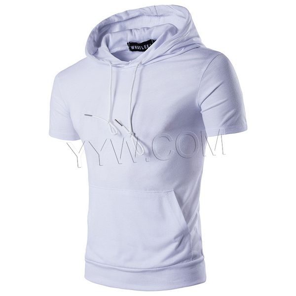

2017 short sleeve hoodies fashion hooded sweatshirt men hip hop hoodie men's rapper vest camisa masculina, Black