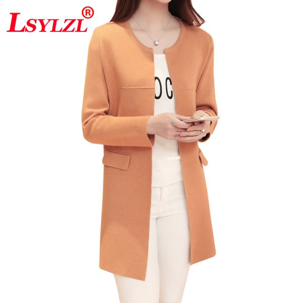 

loose knit cardigan women sweater long cardigan 2018 new fashion autumn winter long sleeve loose female coat b543, White;black