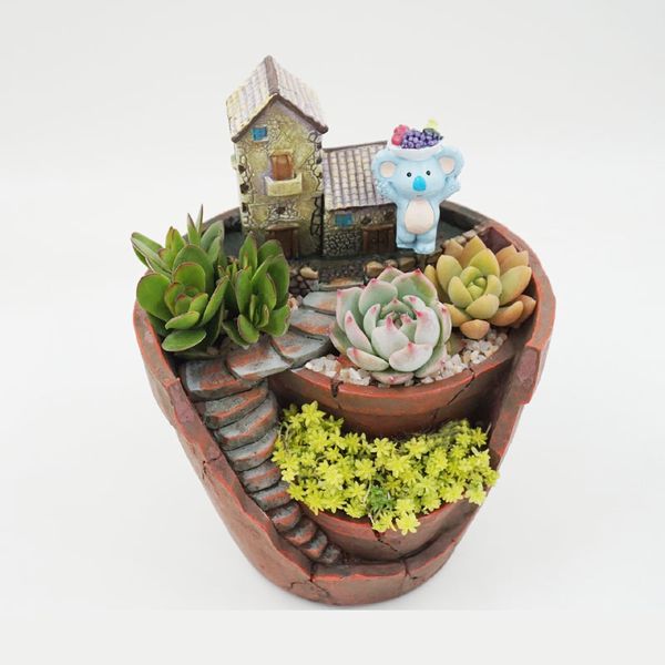 

fairy garden смола декоративные сочные растения горшок для fairy garden настольный цветочный горшок главная украшения сада