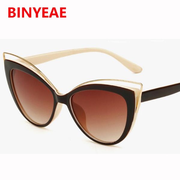 

celebrity cat eye sunglasses women brand design shades hollow sun glasses female vintage oculos de sol feminino gafas uv400, White;black