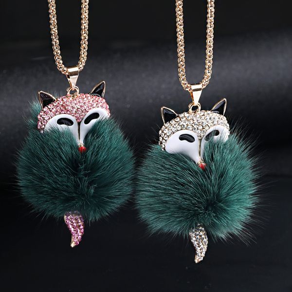 

usay like hairball дикая мода бриллиантовое ожерелье длинная фокс мода новая цепочка свитера высококачественная кисточка ожерелье свитера оп, Silver