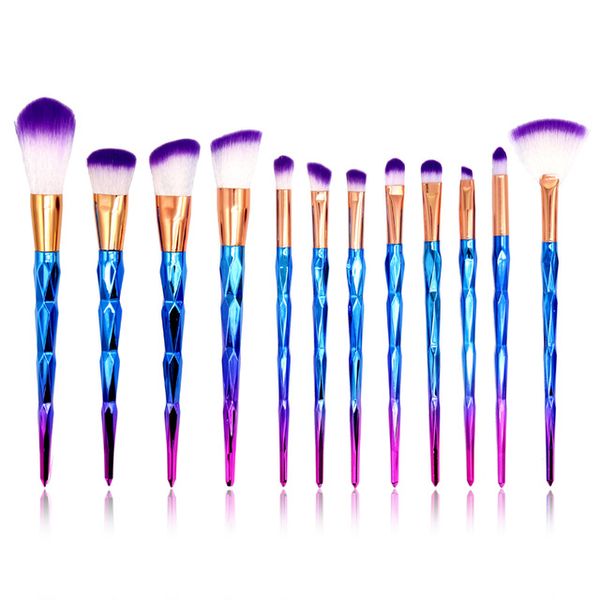 

12pcs unicorn makeup brushes set brushes for makeup brush tool diamond professional foundation powder eye shadow